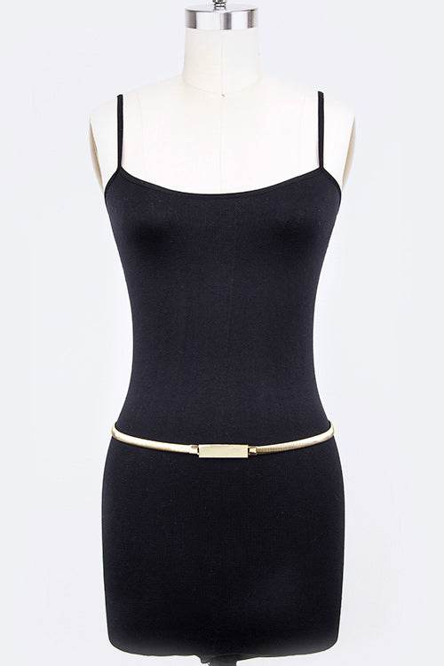 Simple Buckle Fashion Stretch Chain Belt