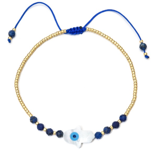 Hamsa Evil Eye Beaded Bracelet