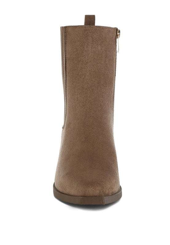Lording High Ankle Microfiber Chelsea Boots