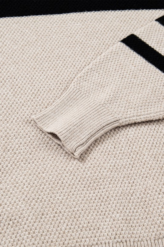 Colorblock Stripe Long Sleeve Sweater