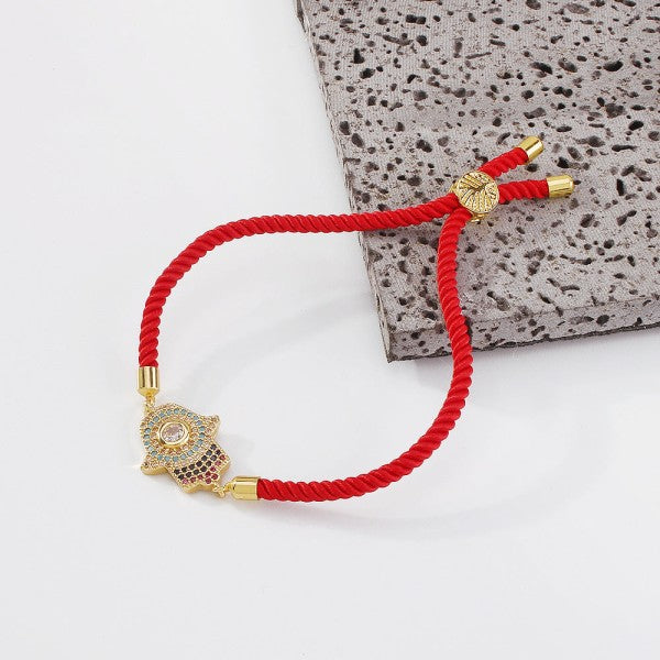 18K Gold Plated Hamsa Cord Bracelets