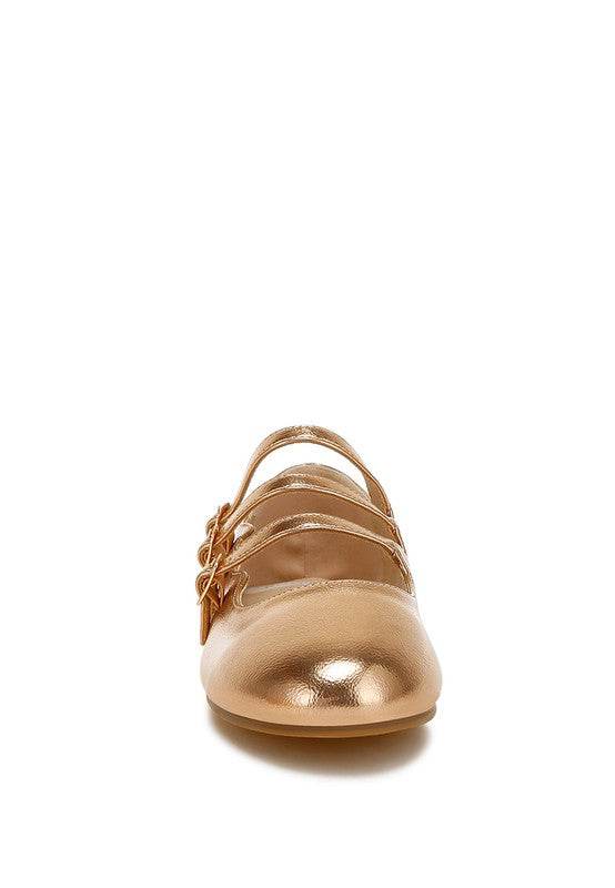 Macarina Triple Strap Mary Jane Ballerinas