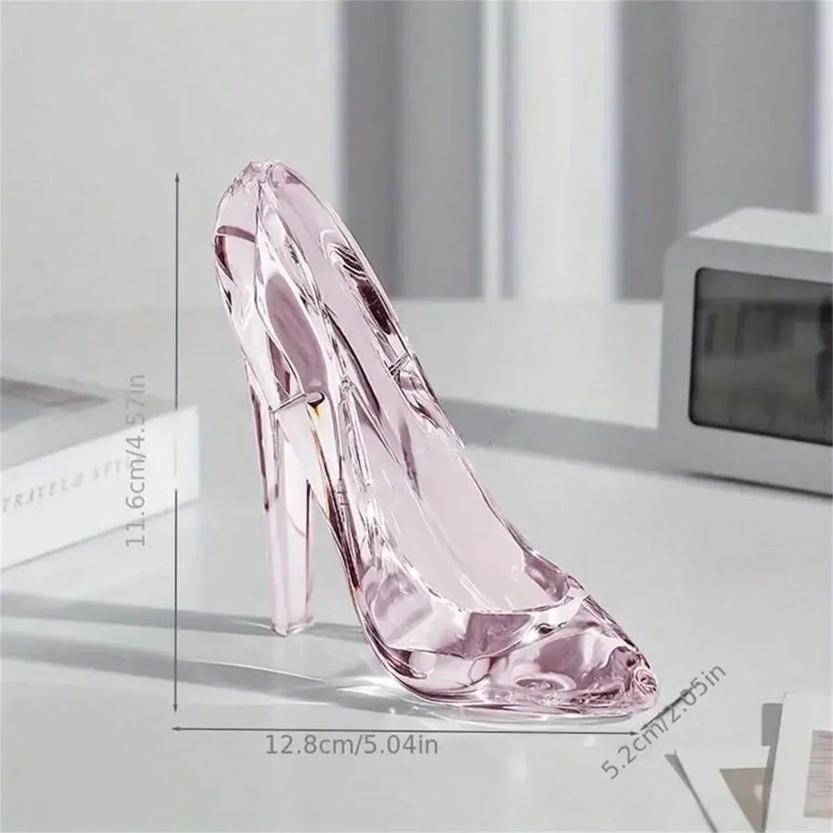 1pc Creative Acrylic Crystal Shoe Festival Party Decorations Wedding Venue Ornaments Princess Party Accessories Miniature Statue