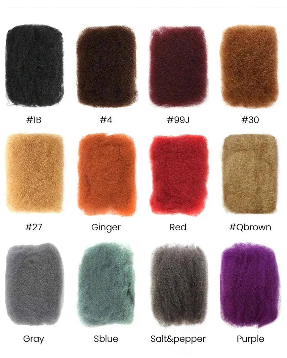 Honey Blonde & Black Afro Kinky Bulk Human Hair for Braids & Locs | Two-Tone Remy Extensions