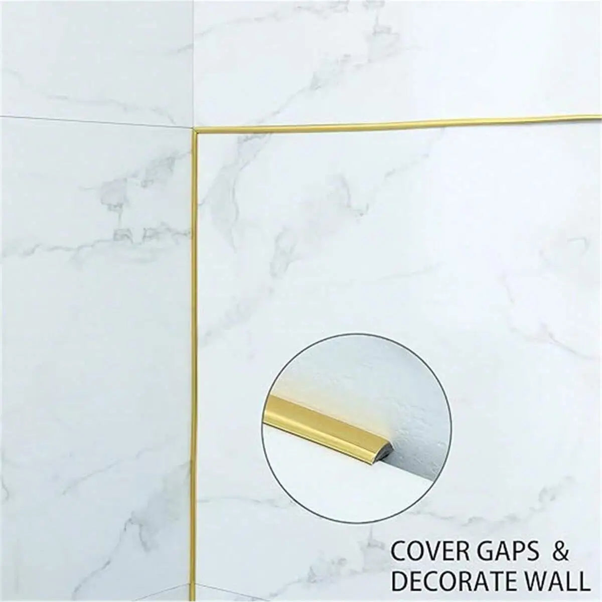 1 Roll Gold PVC Decoration Line Wall Sticker, Self-Adhesive,Decorative Strip Peel And Stick Molding Trim,Suitable For  Living