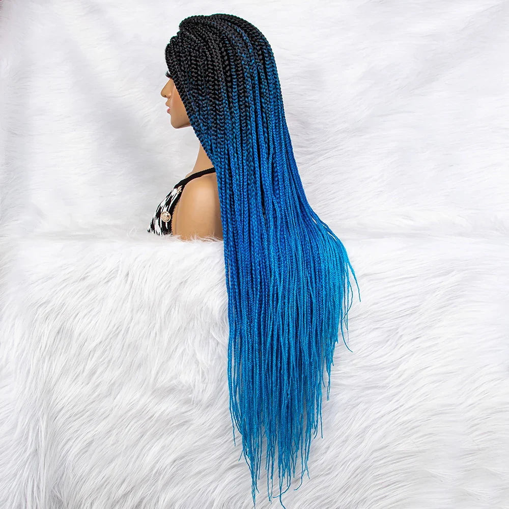 Gradient Color Knotless Box Braids Wig | 9x6 Lace Front