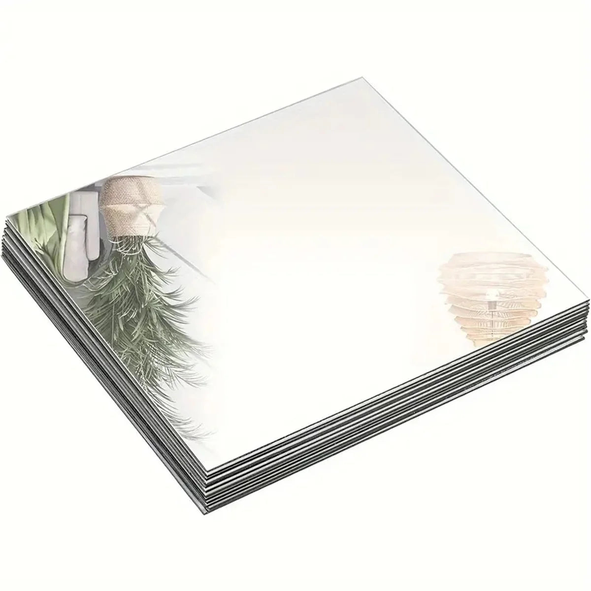 1/3/5pcs Elegant Acrylic Square Mirror Tray Set - 8inch Perfect for Weddings, Showers & Birthdays - Ideal Table Centerpiece & D