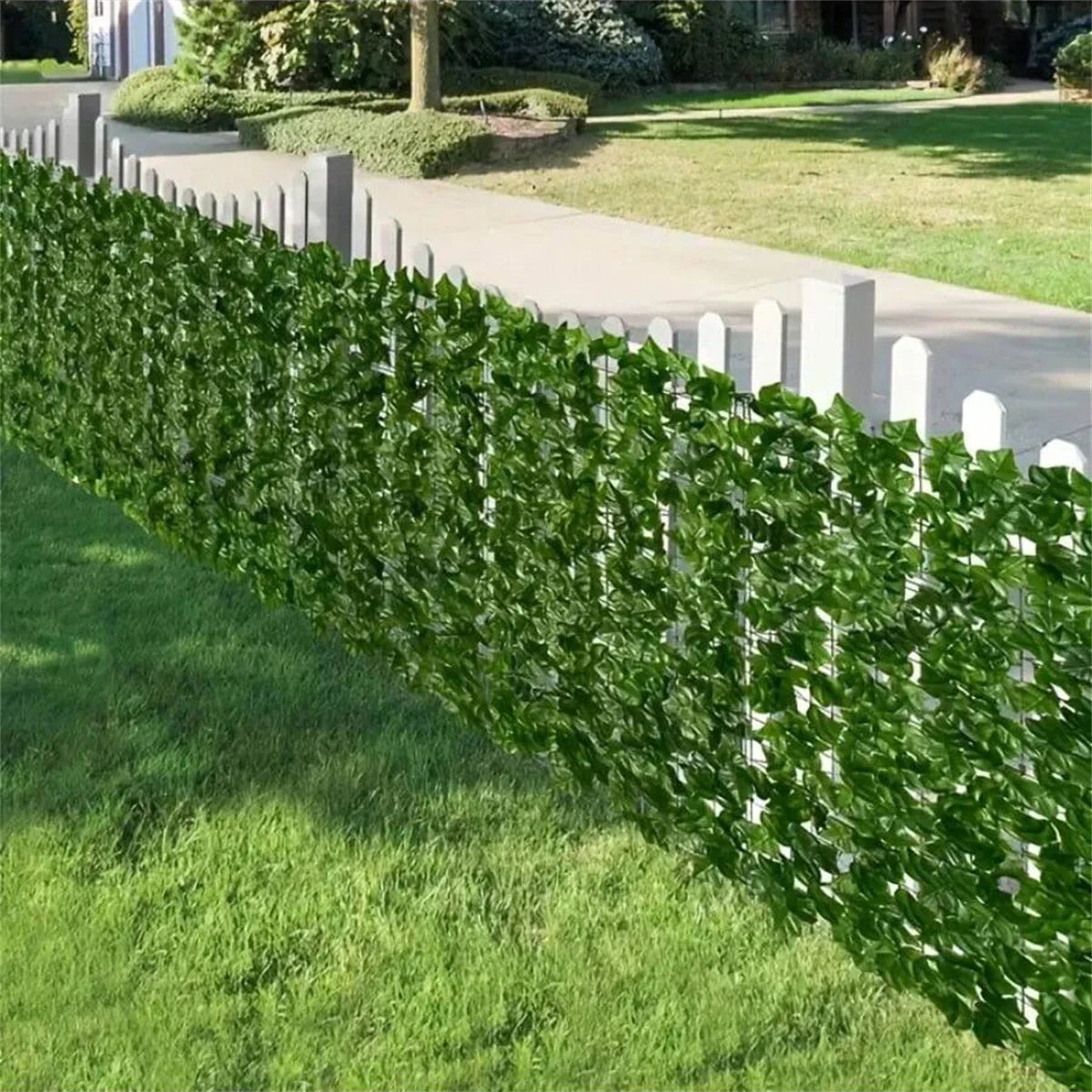 Artificial Ivy Privacy Fence Wall Screen UV Resistant Green Plastic Background for Patio Balcony Garden Backyard Indoor Outdoor