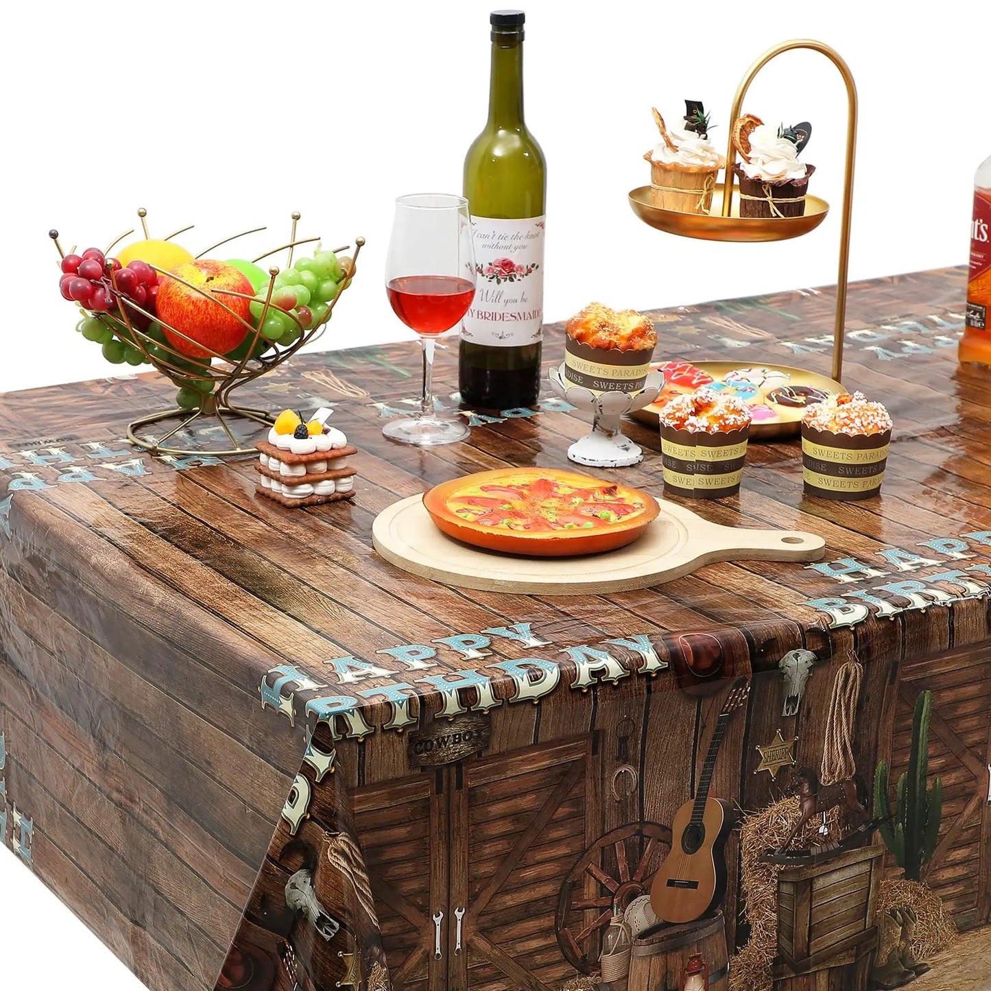 Western Tablecloths Its Me Hi Im The Birthday ts Me Party Supplies Cowboy Party Decorations Music Birthday Party Decoration