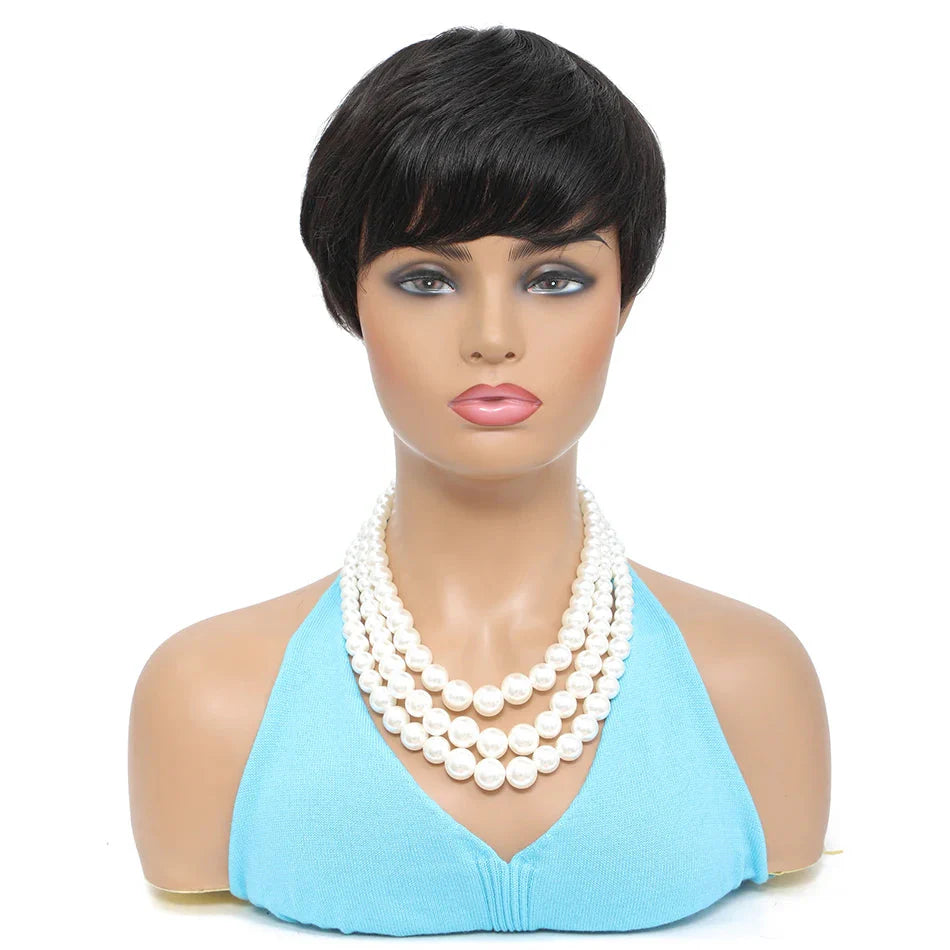 Pixie Cut Bob Wig | Straight Human Hair for Black Women
