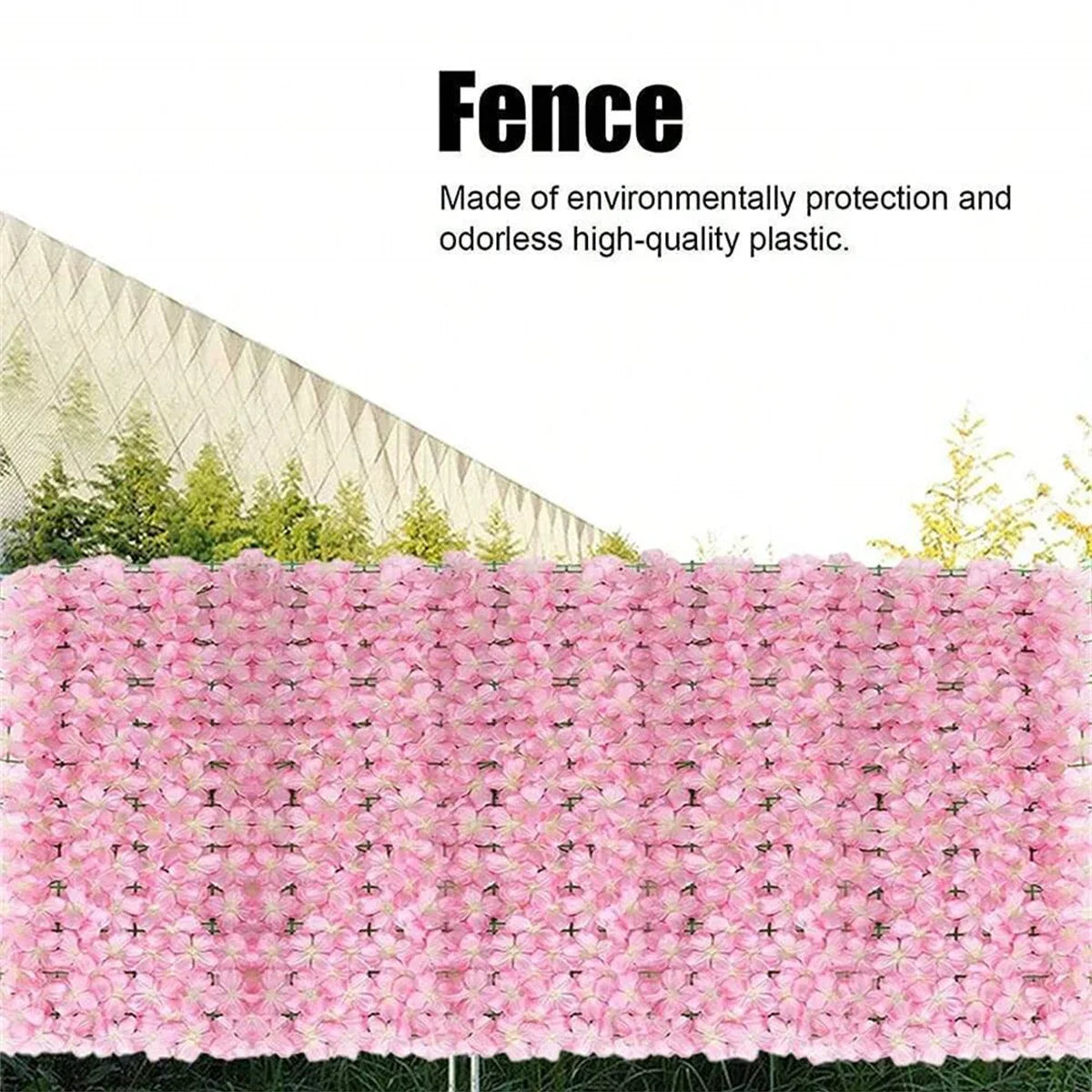 Expanding Artificial Fence Screening with Flowers Ivy Fence Screening Flower Fence Garden Wall Privacy Fence Wedding Decoration