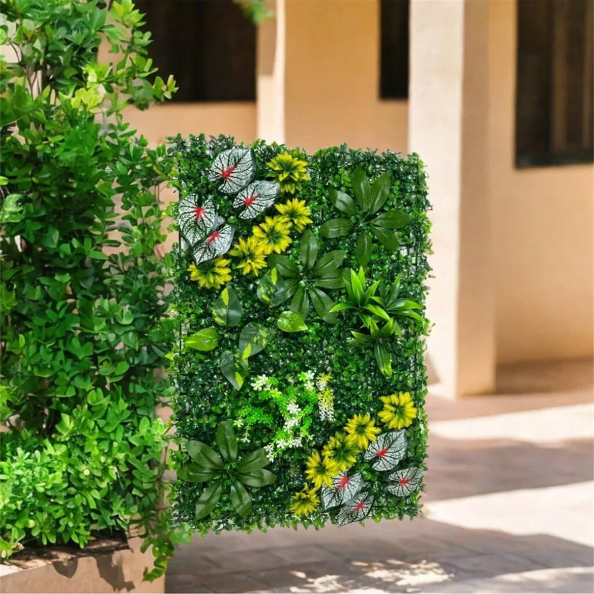 1pc Artificial Plant Wall Panels Boxwood Hedge Wall Panels Privacy Screen Fence Backdrop for Outdoor Garden Backyard Decor