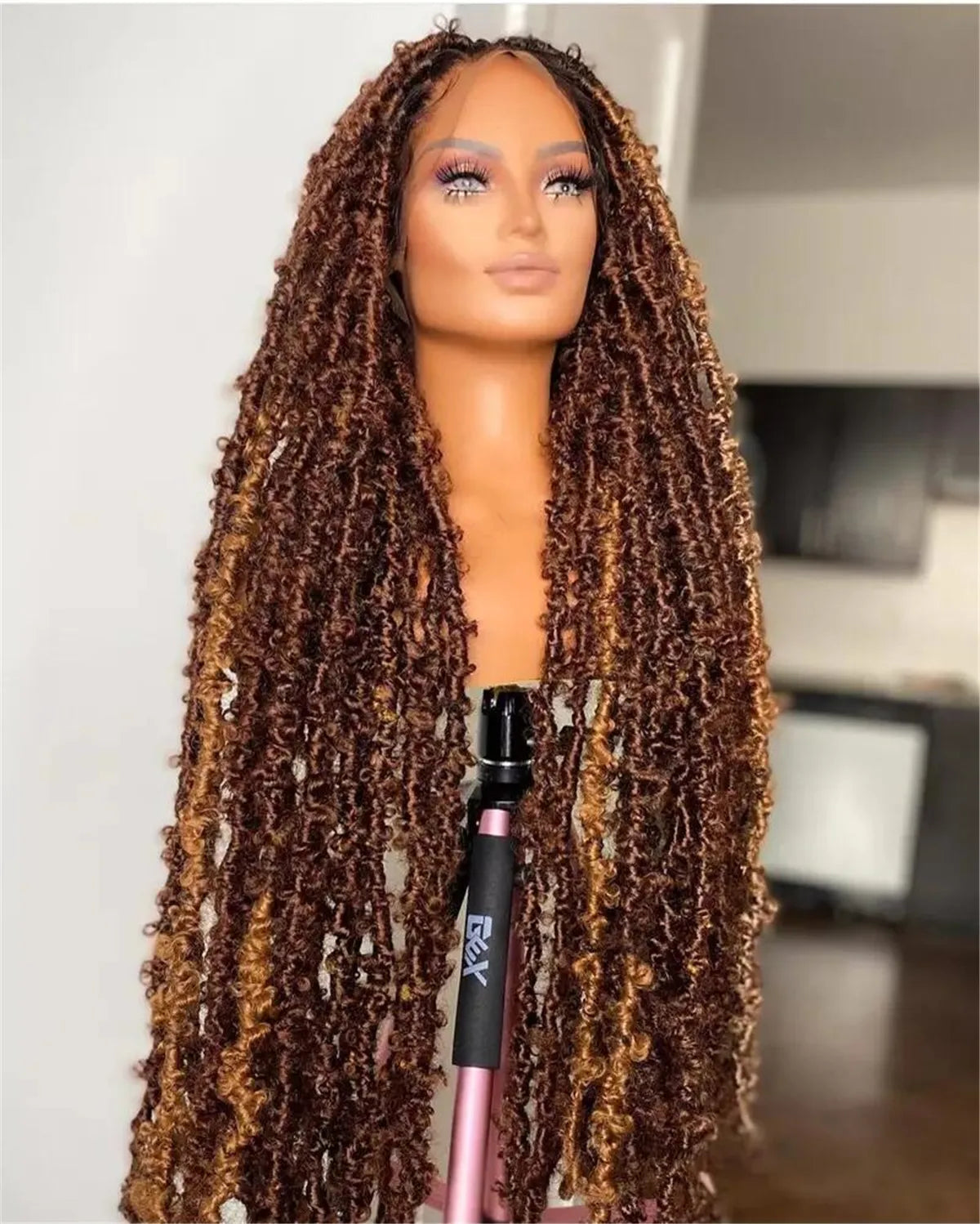 Boho Goddess Locs Wig | Ombre Box Braids | Full Lace Front | Baby Hair | Synthetic Hair