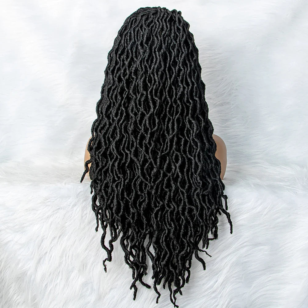 HD Transparent Lace Braided Wig with Lambswool Curls