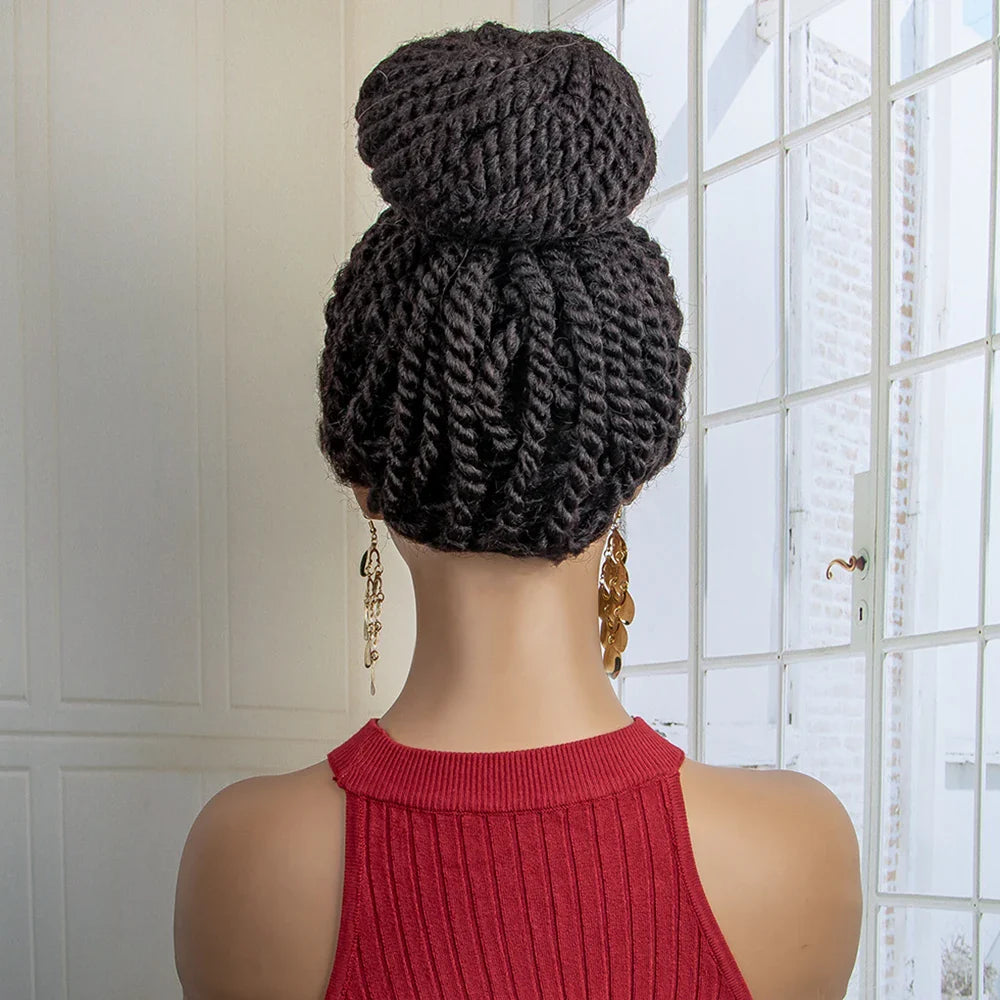 New Arrival Bun Braided Wig | Lace Front Updo with Baby Hair