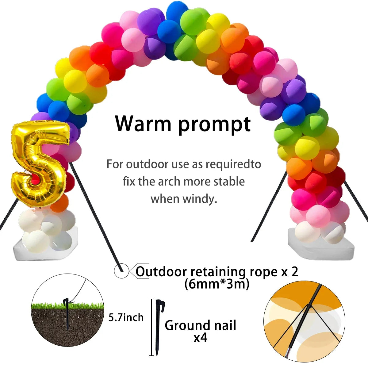 Adjustable Balloon Arch Kit Frame Semicircle Balloon Stand Holder Ballon Column Birthday Wedding Decorations Baby Shower Decor