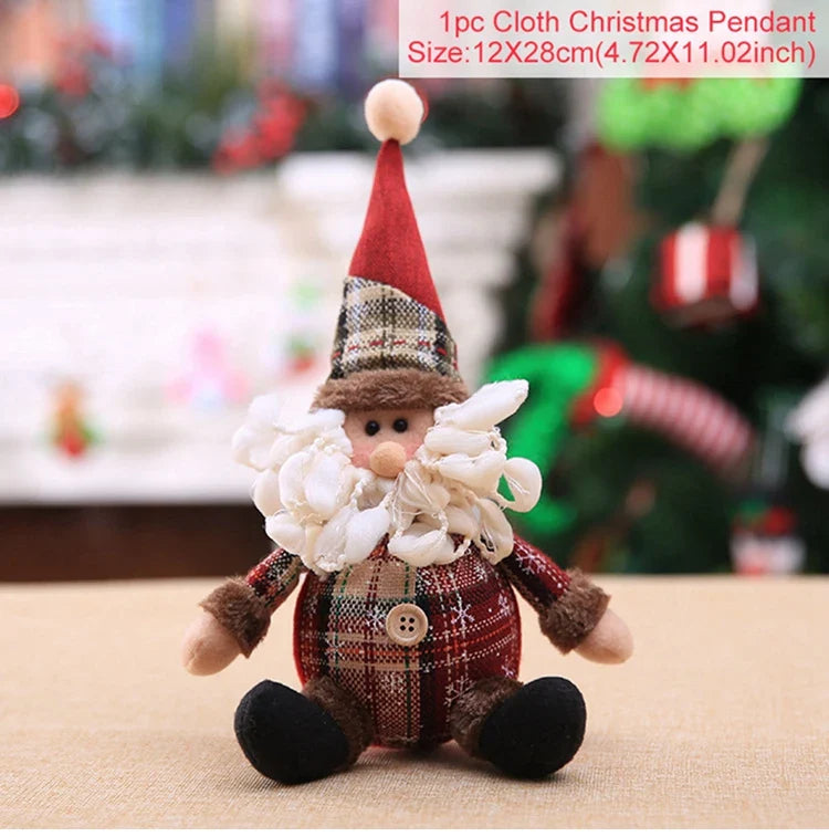 Santa Claus Doll Chirstmas Decorations Home 2025 Decor Table Elk Doll Christmas Ornaments Xmas Navidad Gifts Happy New Year 2026