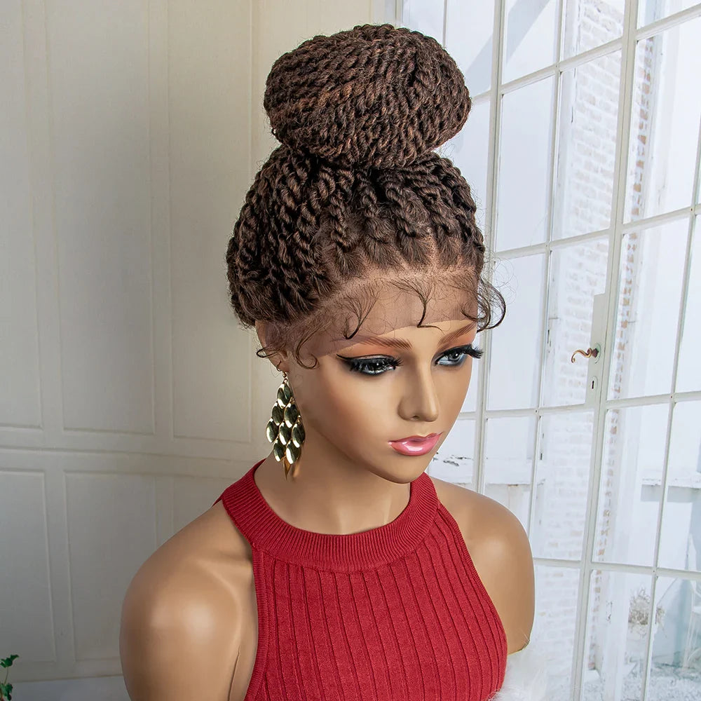 New Arrival Bun Braided Wig | Lace Front Updo with Baby Hair