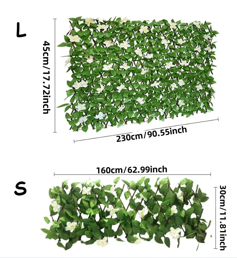 1PC Expandable Privacy Screen Fencing for Balcony & Garden Artificial Ivy Wall Decor Outdoor Stylish Garden Background Decor