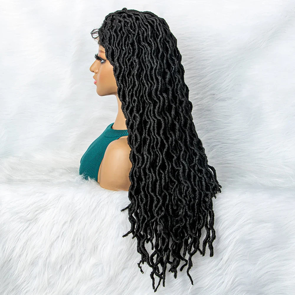 HD Transparent Lace Braided Wig with Lambswool Curls