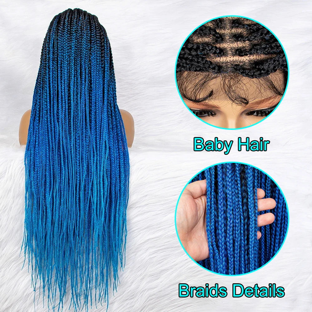 Gradient Color Knotless Box Braids Wig | 9x6 Lace Front