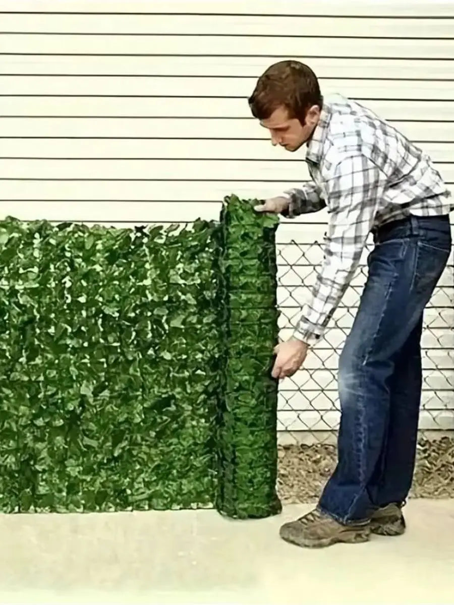 Artificial Ivy Privacy Fence Wall Screen UV Resistant Green Plastic Background for Patio Balcony Garden Backyard Indoor Outdoor