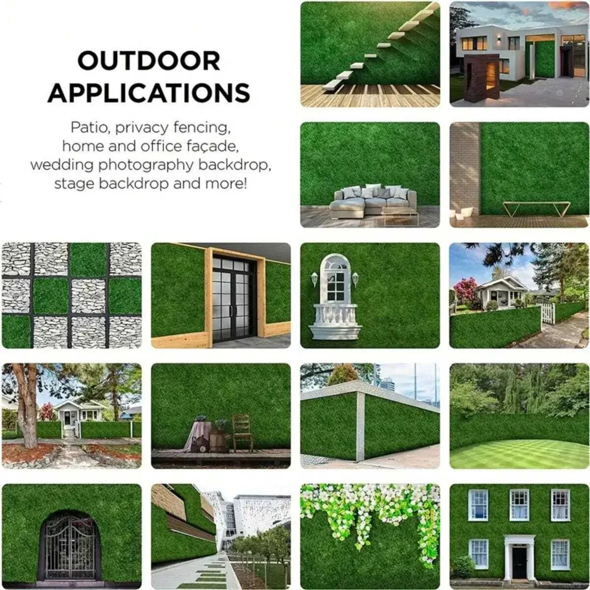 10pcs Grass Wall Panels Artificial Boxwood Grass Greenery Backdrop Wall Topiary Hedge Plant