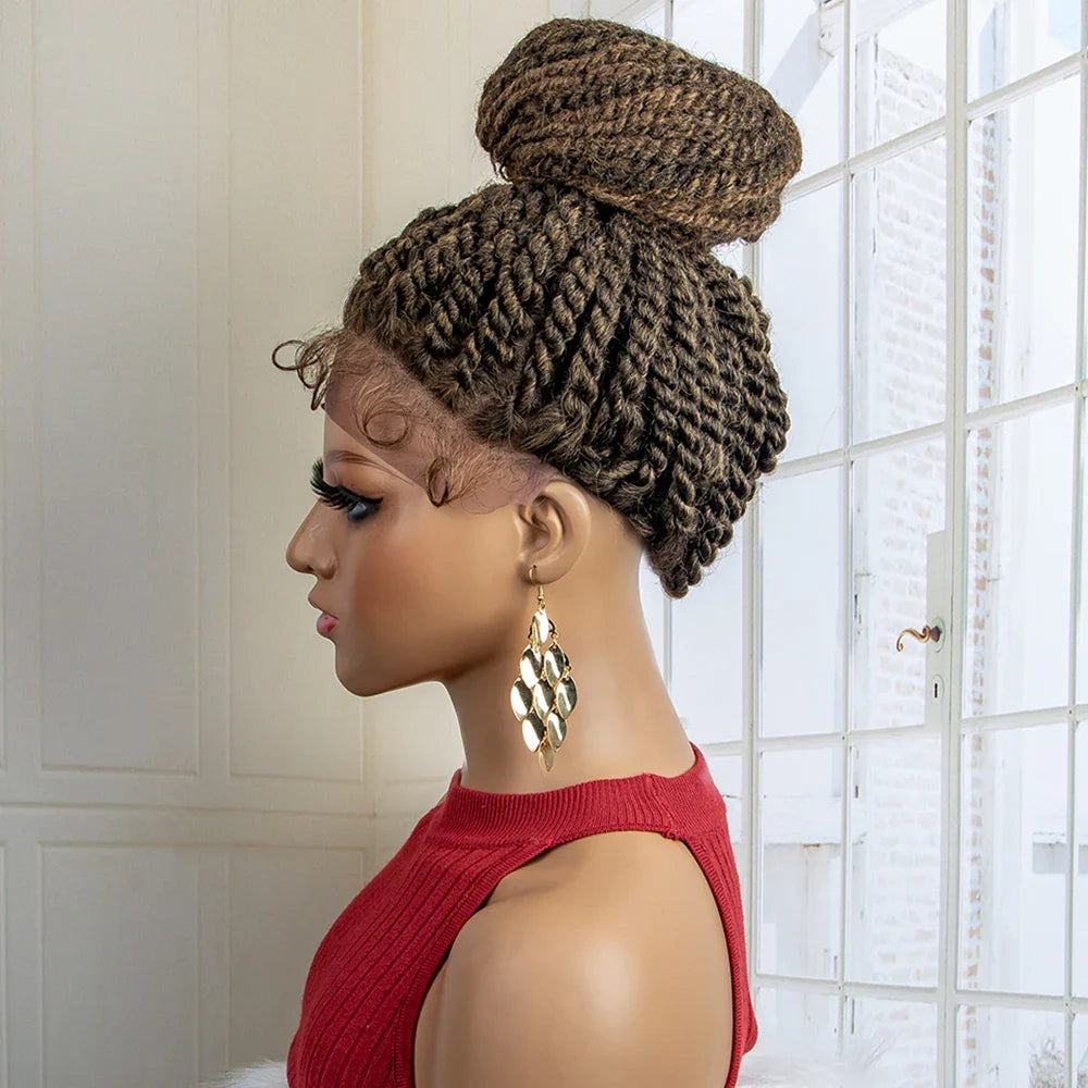 New Arrival Bun Braided Wig | Lace Front Updo with Baby Hair