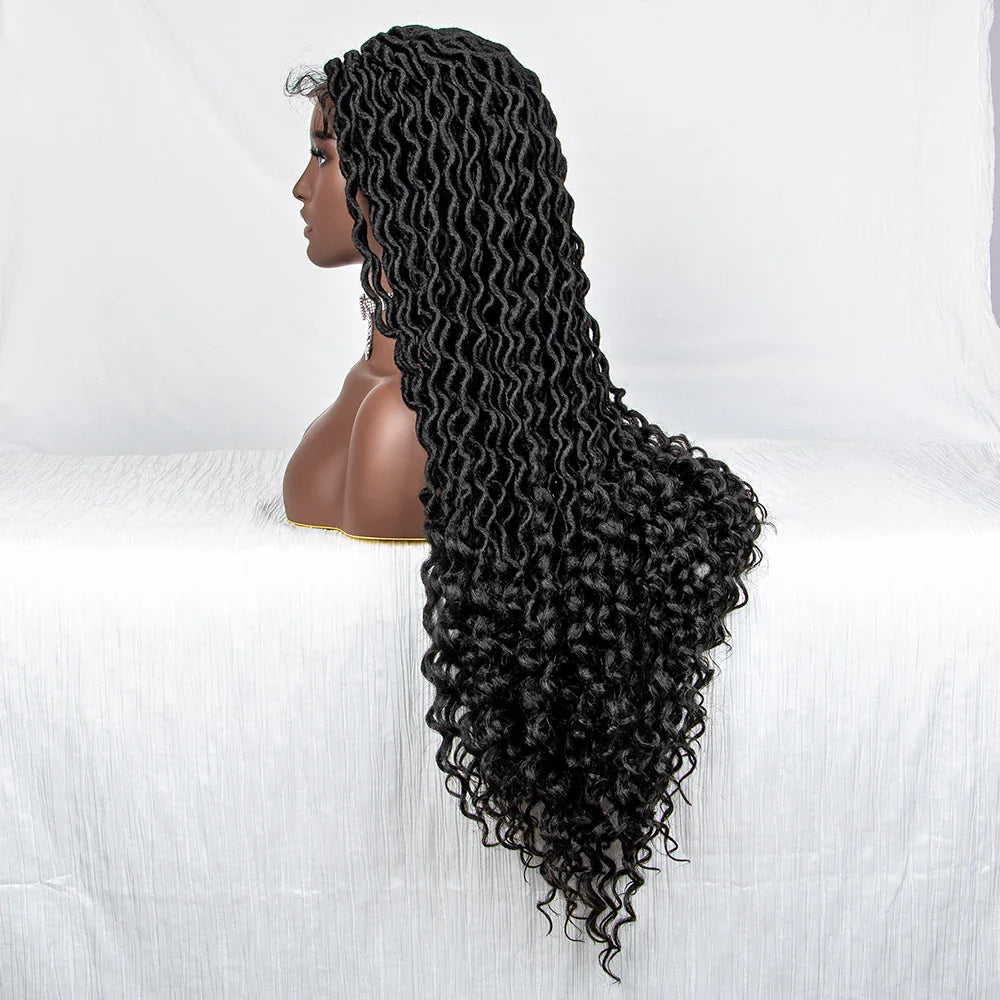 Goddess Locs & Passion Twist Braids Wig | Full Lace | Knotless | Boho Style