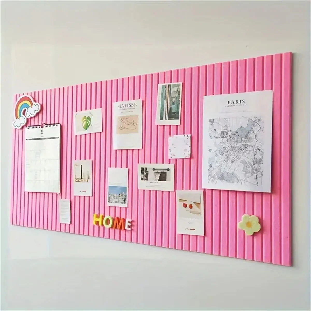 6pcs Felt Wall Stickers Bulletin Board - Artwork Display Board Photo Wall for Living Room, TV Background, Home Office Decor