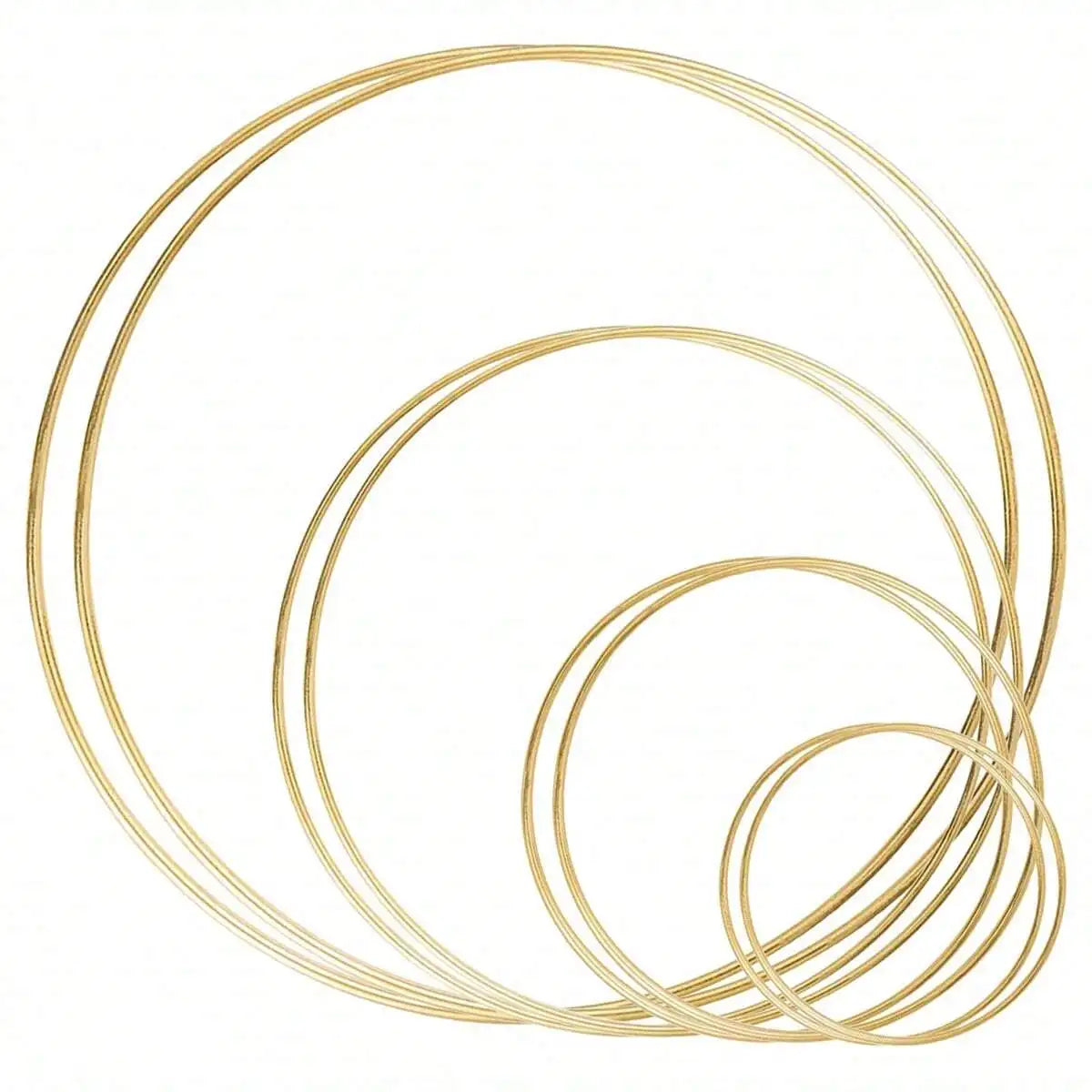 1pc/5pcs /10pcs 2 Sizes Wreath  Gold Hoop Rings For DIY Floral Wedding Decorations,Dream CatcherAnd Wall Hanging Crafts