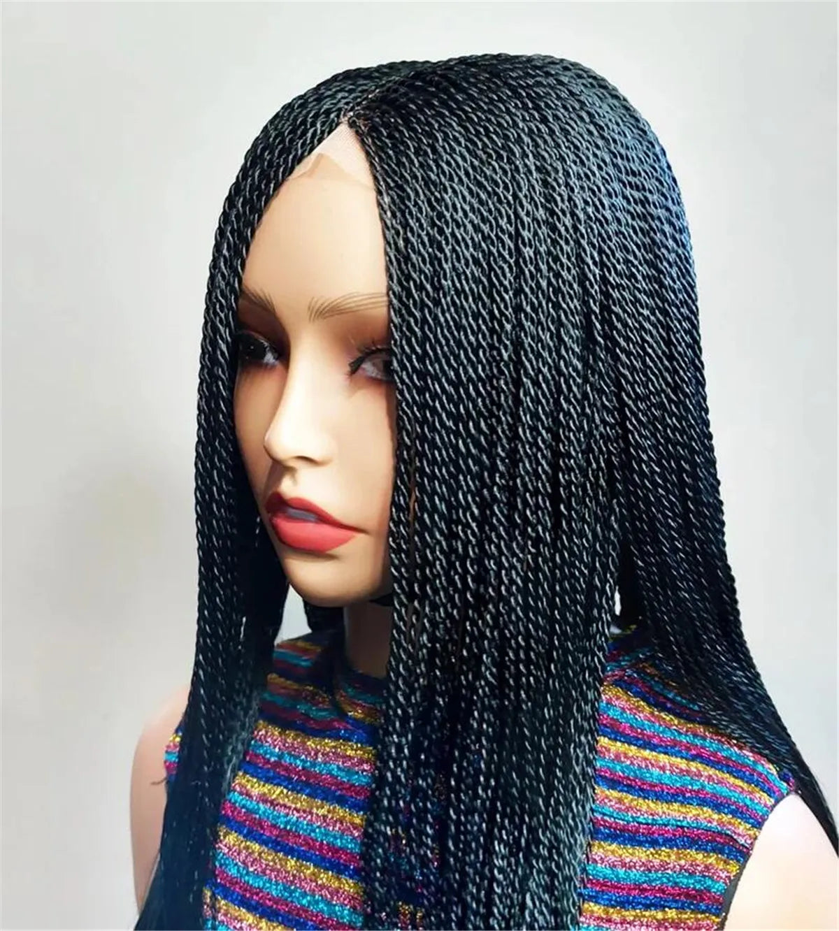 Senegalese Twist Braided Wig | Micro Twist & Box Braids | Full Lace Front | Kanekalon Hair | Black Women