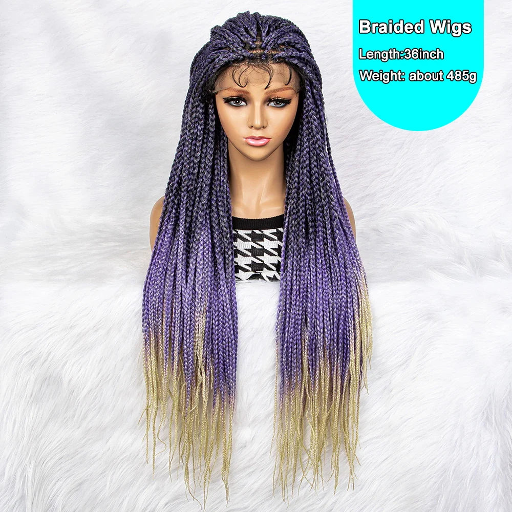 Gradient Color Knotless Box Braids Wig | 9x6 Lace Front