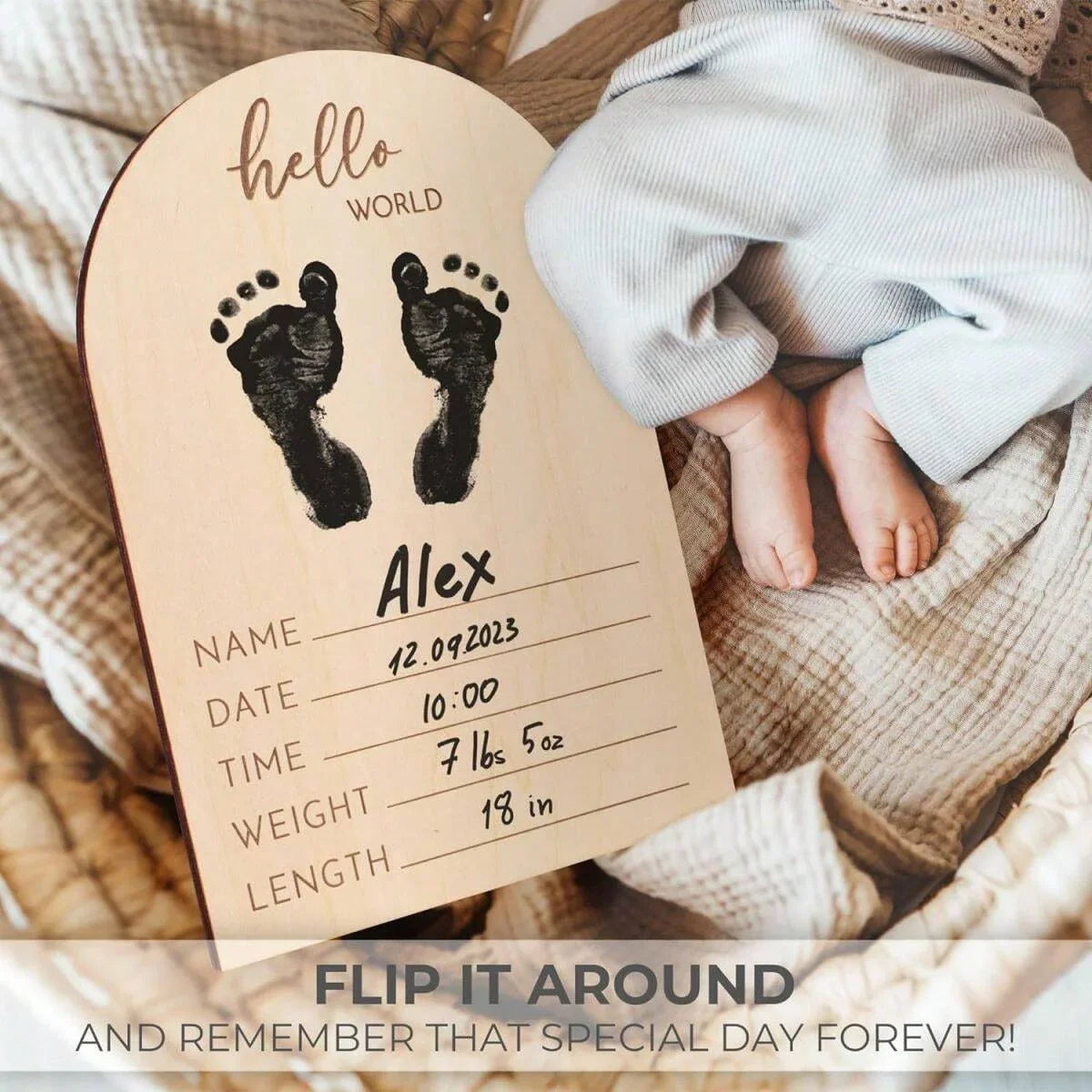 1pc Cute Wooden Ultrasonic Photo Frame, Suitable For Your Pregnancy Announcement, Ultrasonic Photo Frame, Suitable For Daycare