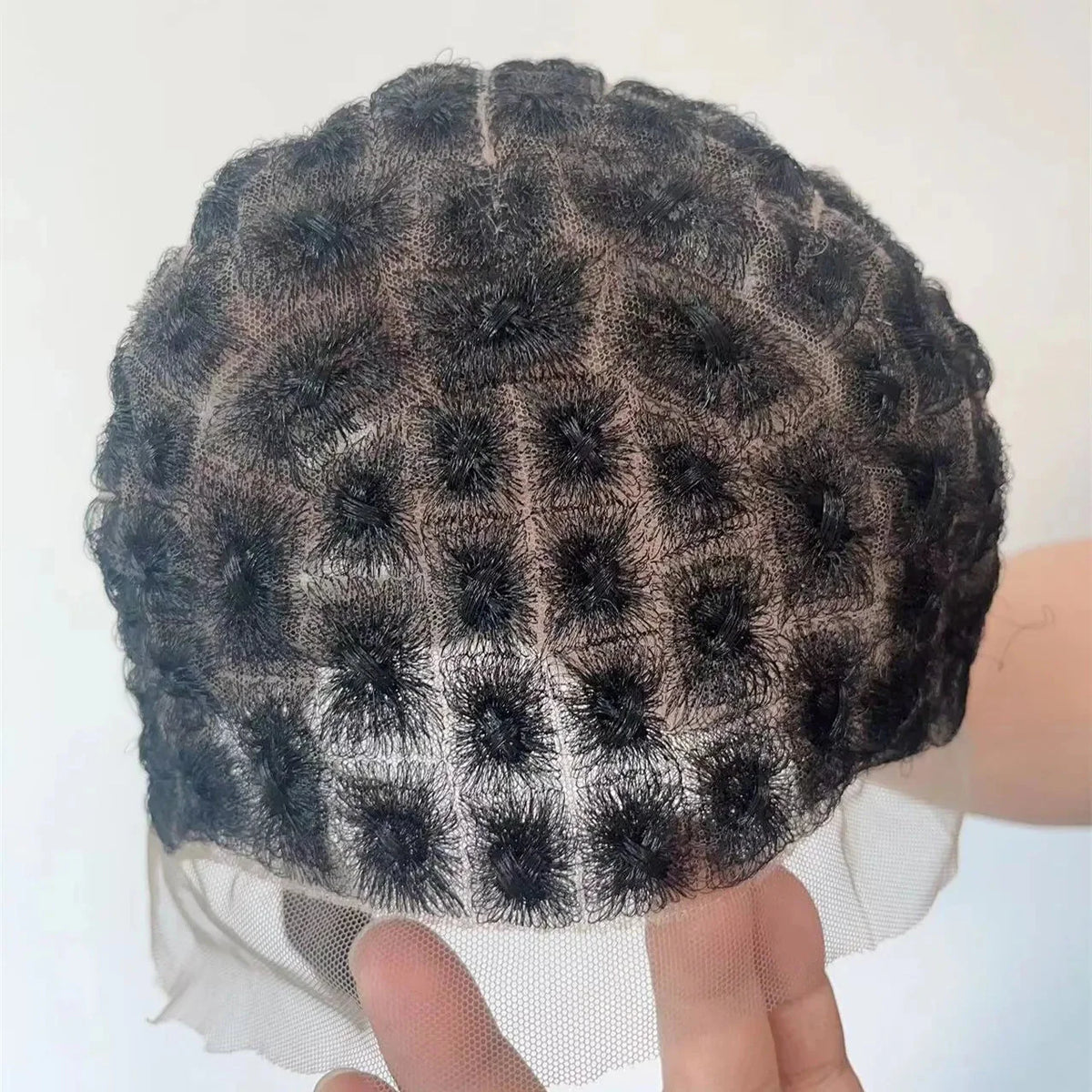 Full Lace Crochet Wig Cap with Baby Hair | Micro Senegalese Twist & Crochet Wig Base | Virgin Chinese Hair | Jerry Curl