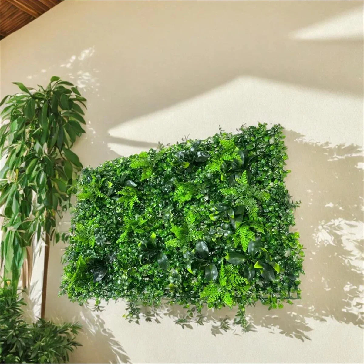 1pcs Artificial Plant Wall UV-Anti Ivy Privacy Fence Wall Screen Faux Greenery Panels Backdrop Boxwood  for Indoor Outdoor