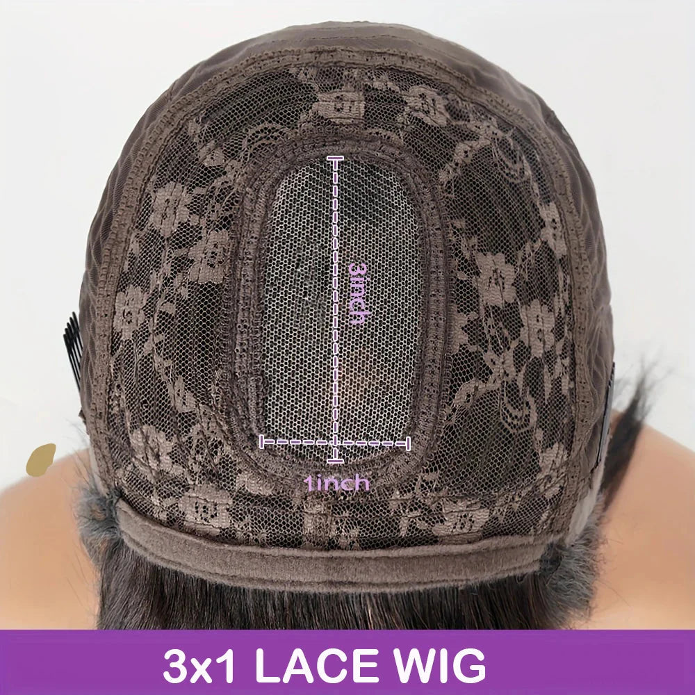 Long Straight Wig with Bangs | 30-32 Inch Brazilian Remy Hair | Middle Part Wig for Black Women