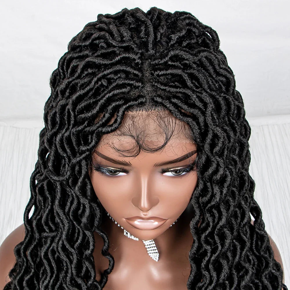 Goddess Locs & Passion Twist Braids Wig | Full Lace | Knotless | Boho Style