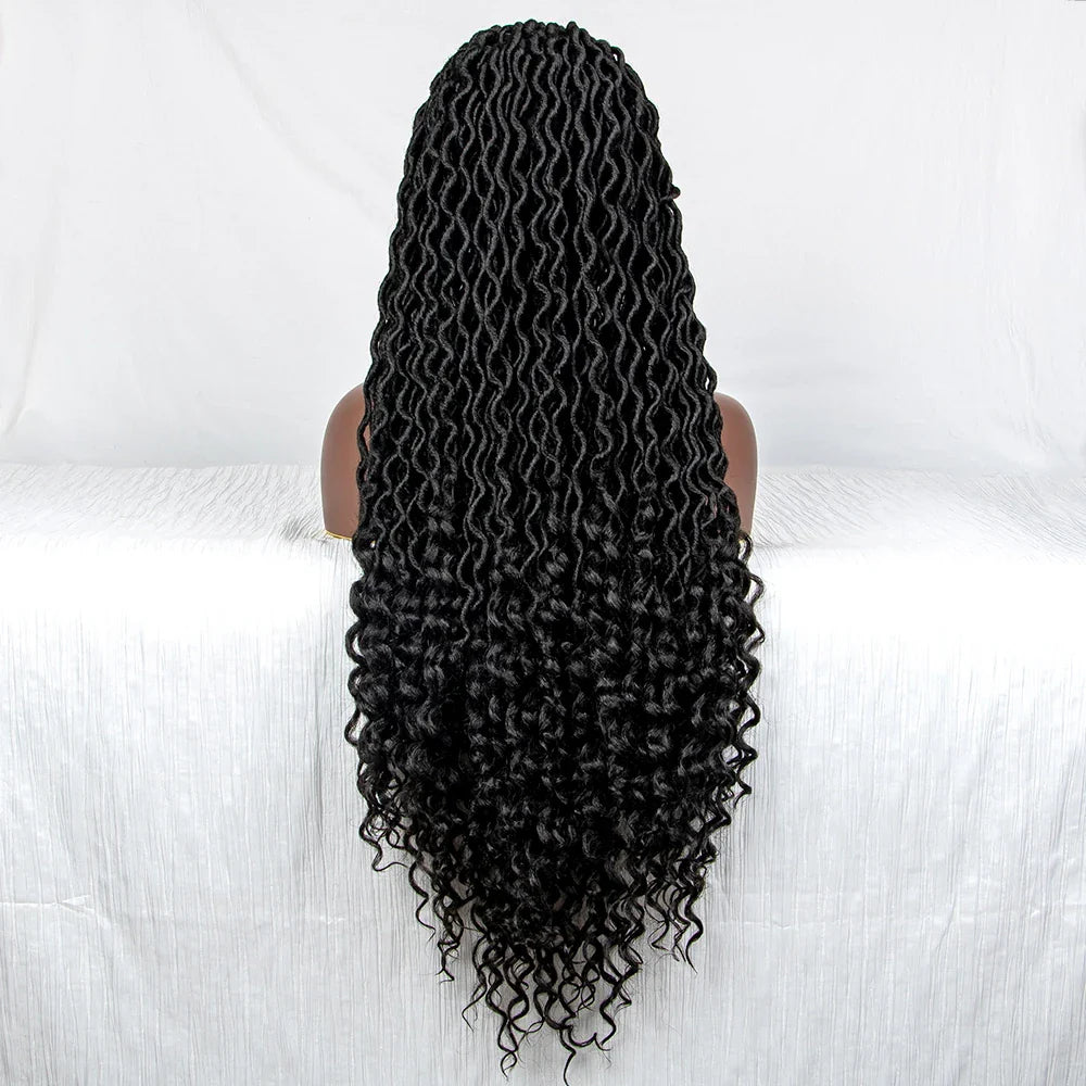 Goddess Locs & Passion Twist Braids Wig | Full Lace | Knotless | Boho Style