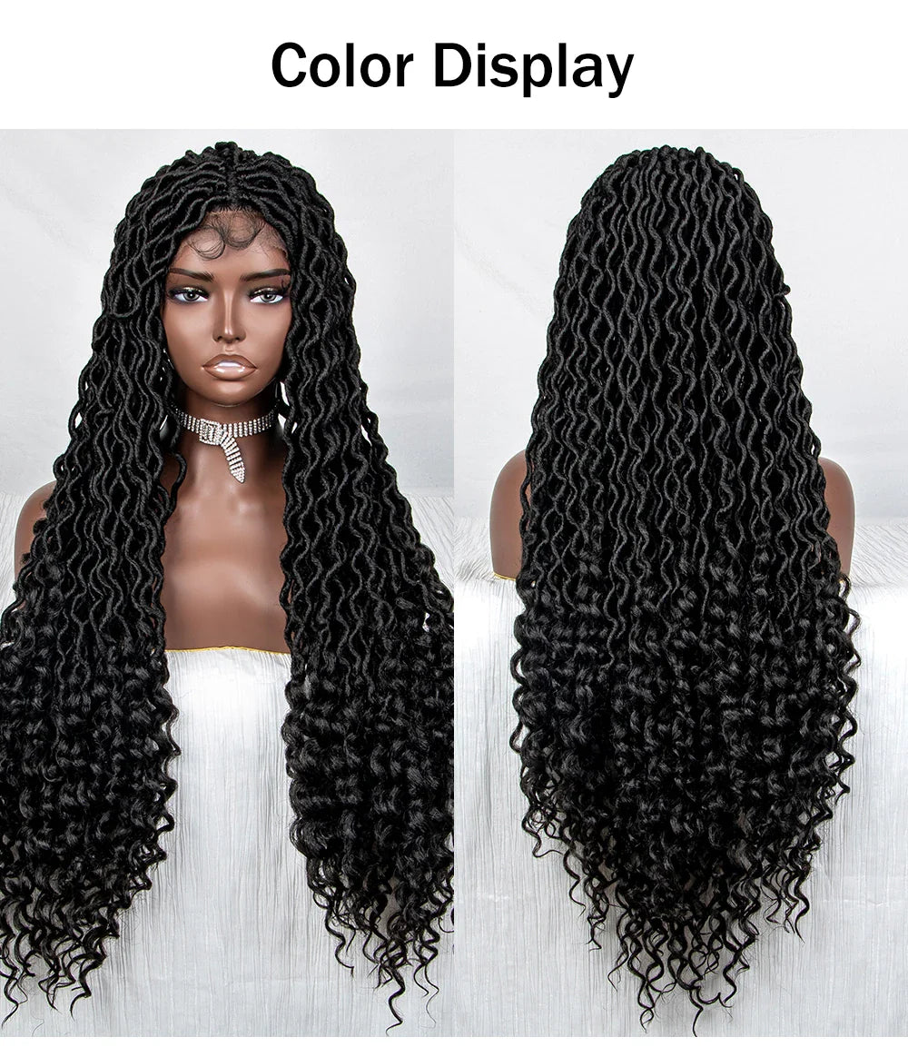 Goddess Locs & Passion Twist Braids Wig | Full Lace | Knotless | Boho Style