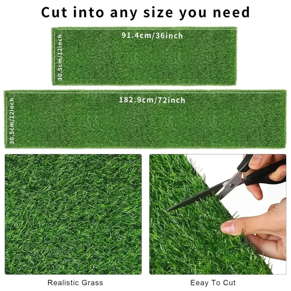 Artificial Grass Table Runner Durable Easy-Clean Rectangular Table Decor for Christmas Weddings Outdoor Golf & Football Parties