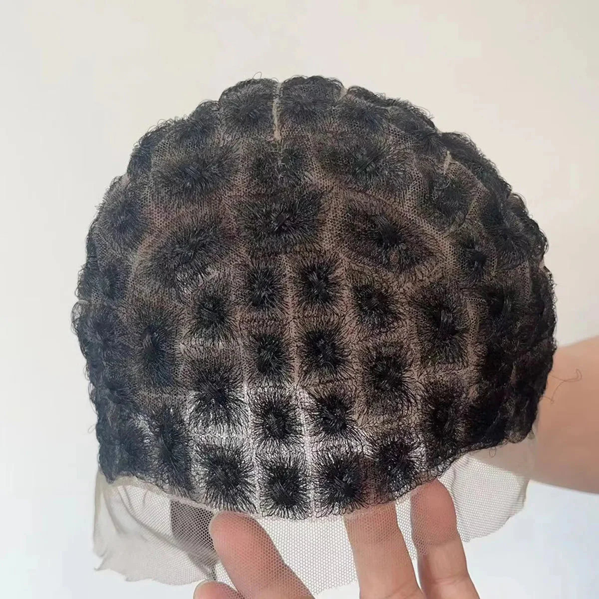 Full Lace Crochet Wig Cap with Baby Hair | Micro Senegalese Twist & Crochet Wig Base | Virgin Chinese Hair | Jerry Curl