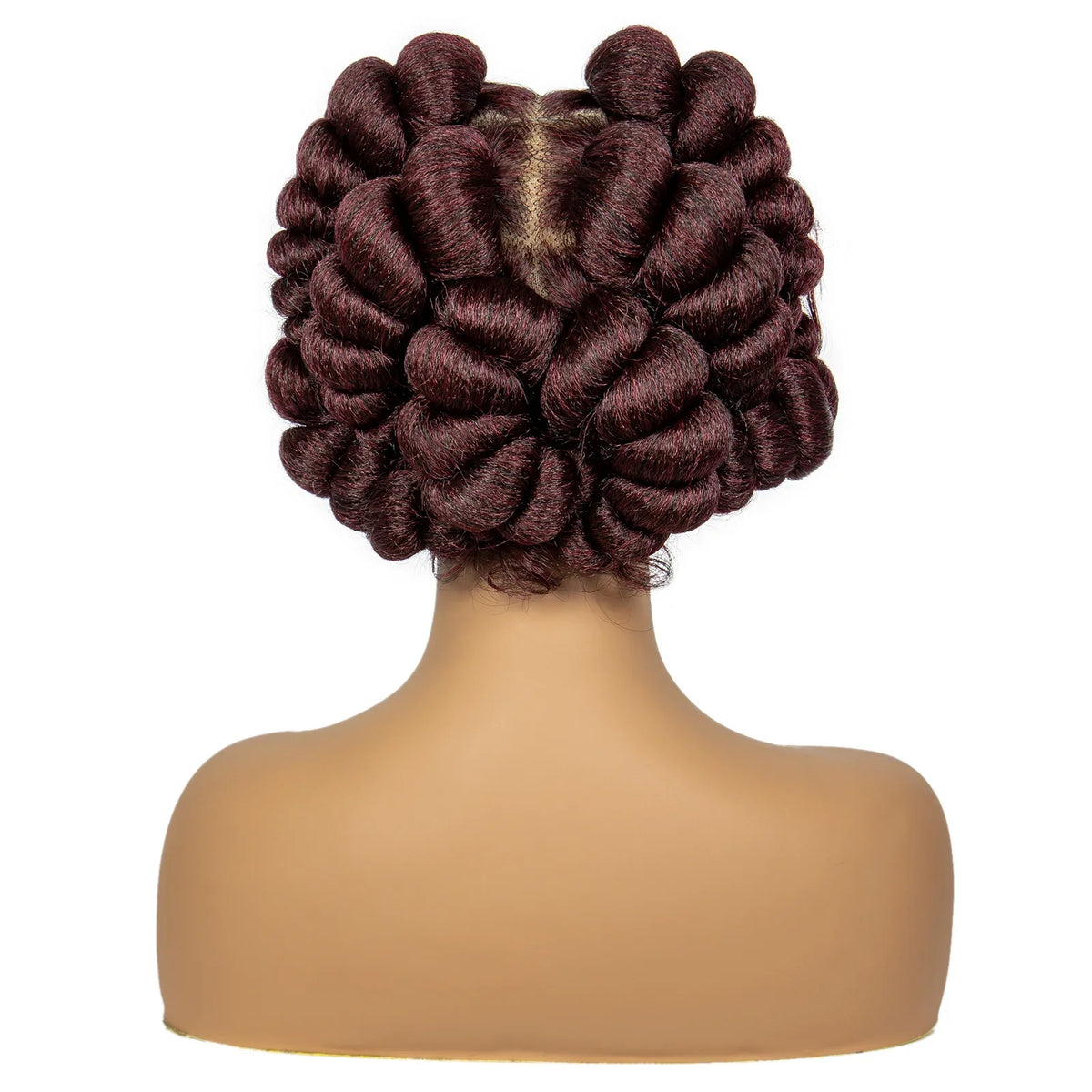 Ginger Orange Bantu Knotless Braids Wig | Full Lace | Short Bob | 350#