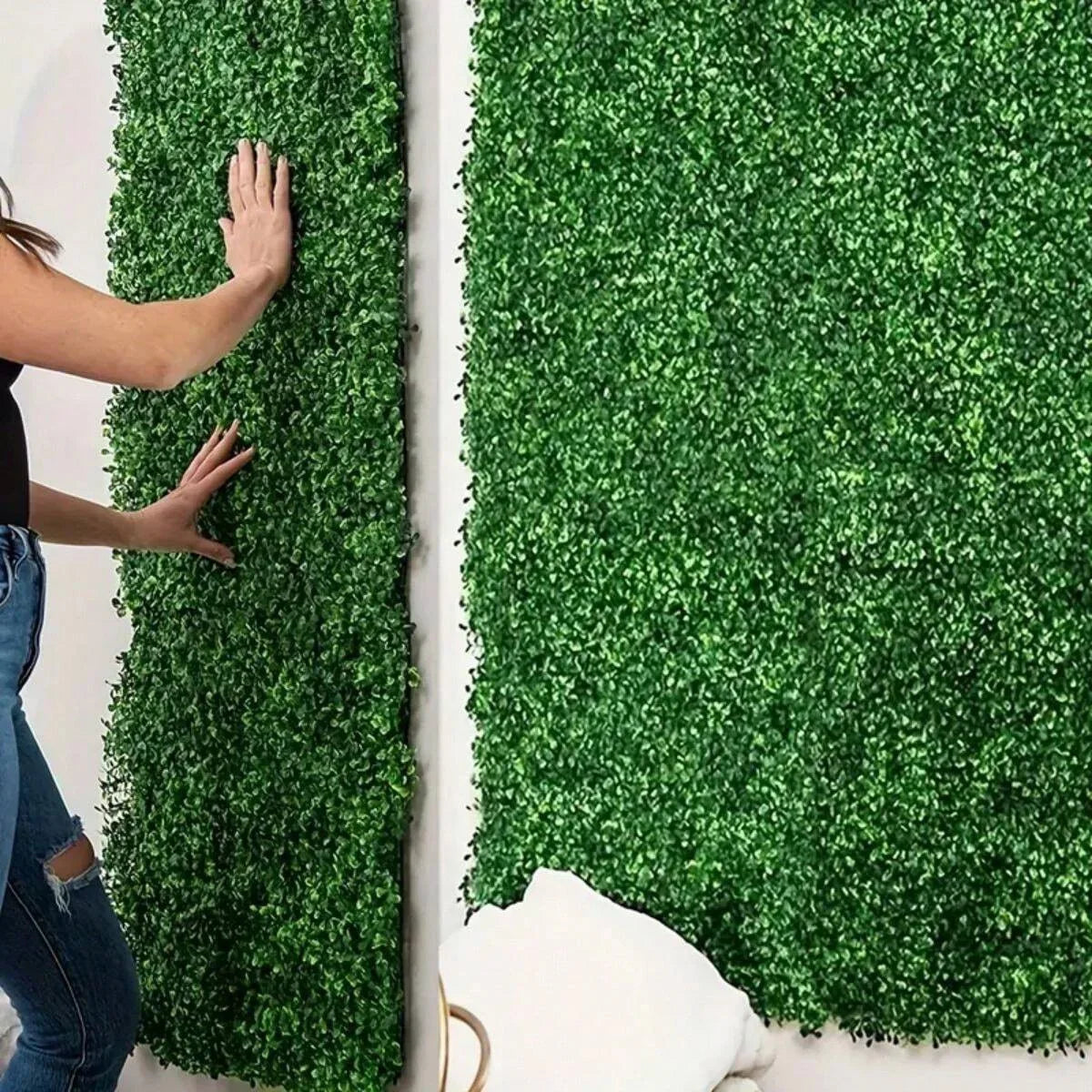 10pcs Grass Wall Panels Artificial Boxwood Grass Greenery Backdrop Wall Topiary Hedge Plant