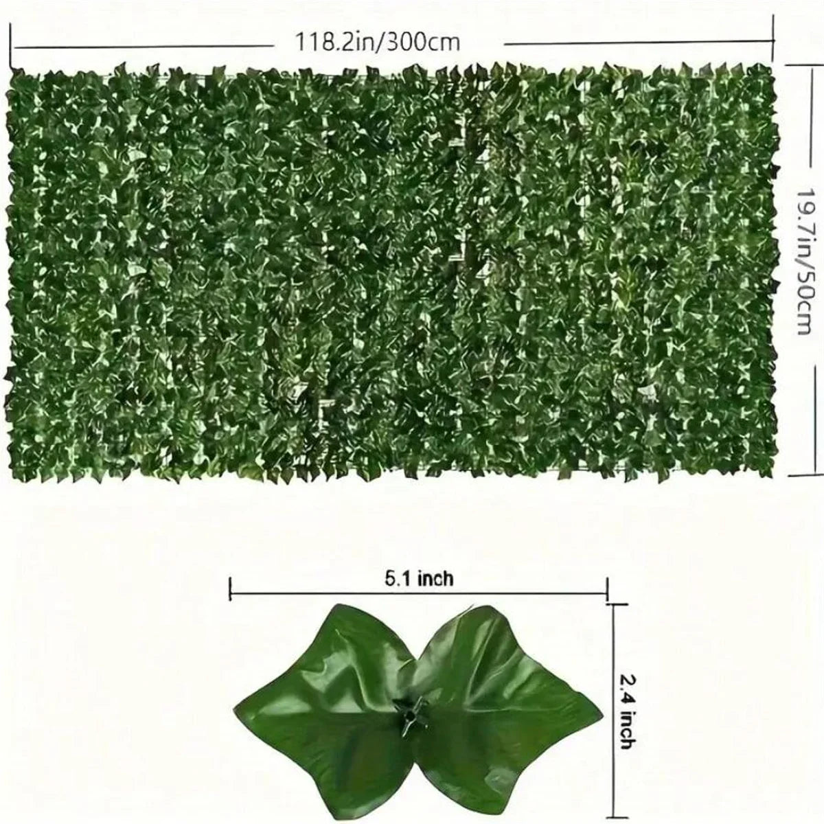 Artificial Ivy Privacy Fence Wall Screen UV Resistant Green Plastic Background for Patio Balcony Garden Backyard Indoor Outdoor