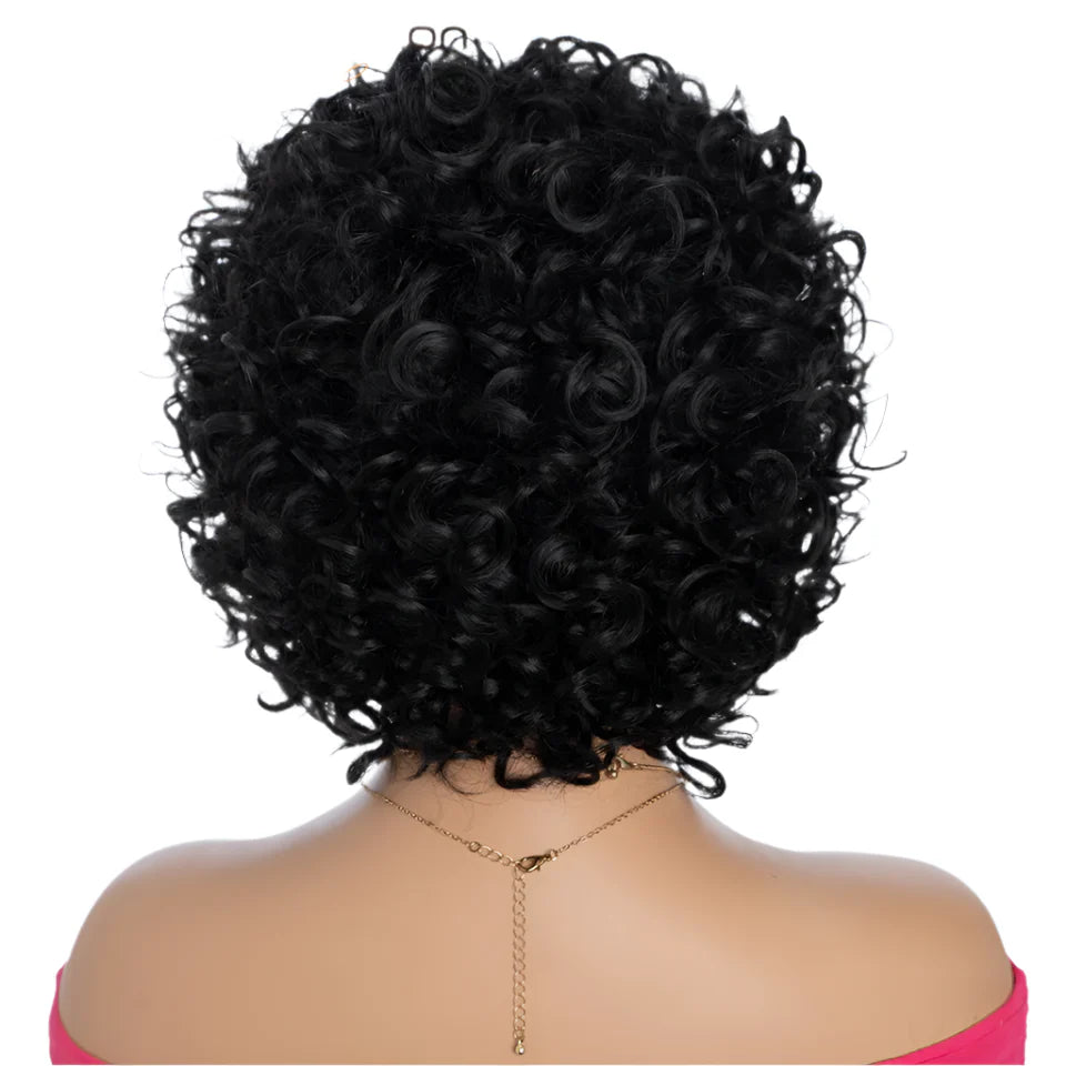 Rebecca 10 Inch Ombre 1B/#4 Curly Bob Wig | Water Wave Brazilian Remy Human Hair