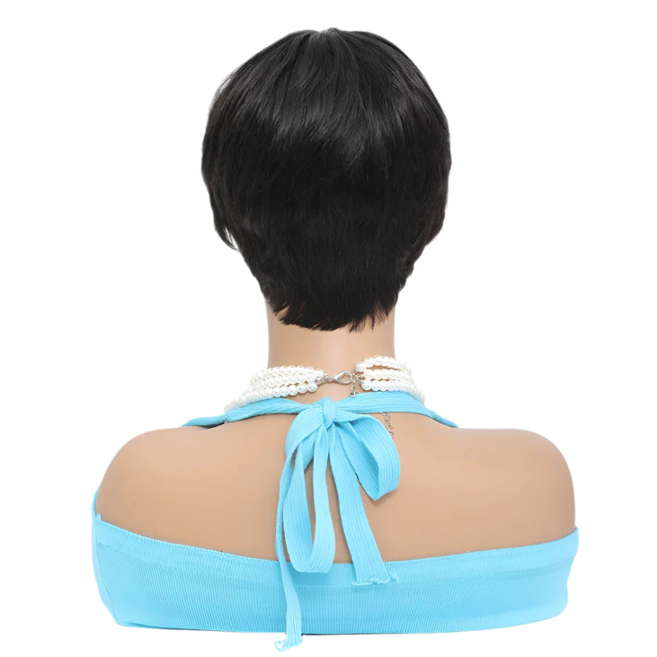 Pixie Cut Bob Wig | Straight Human Hair for Black Women