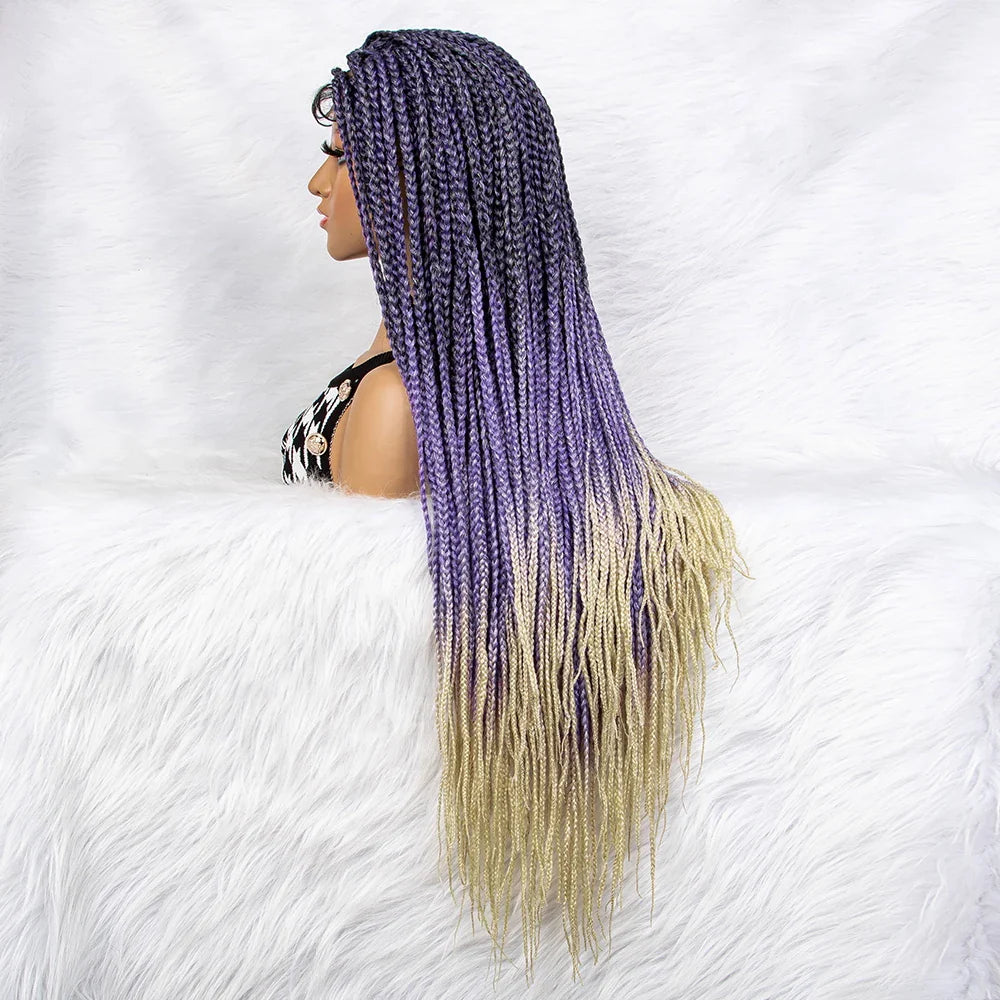 Gradient Color Knotless Box Braids Wig | 9x6 Lace Front