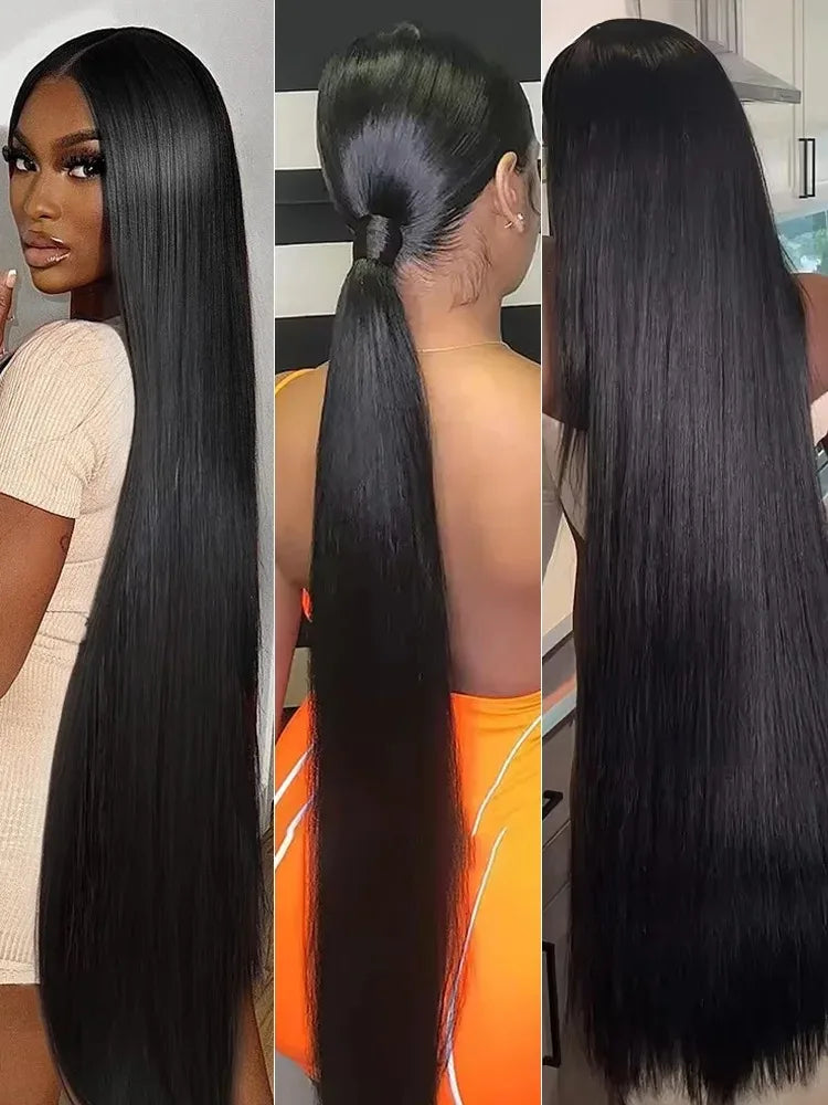 YKB 30 40 Inch Bone Straight Indian Virgin Remy Human Hair Bundles Deal | 12A Raw Hair Extensions | Natural Color | 3 or 4 Bundles