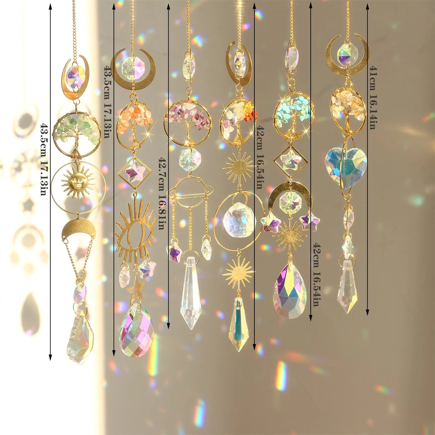 Tree of Life Crystal Pendant Sun Catcher Indoor and Outdoor Rainbow Home Garden Window Christmas Tree Wedding Decoration
